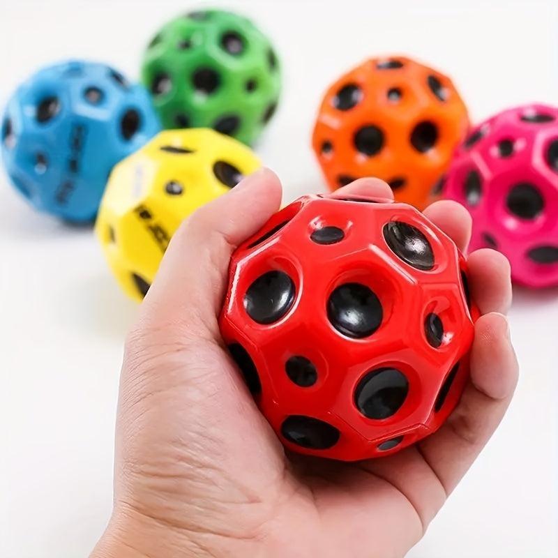 2pcs PU High Elastic Moon Children's Indoor And Outdoor Racket Ball Elastic Ball