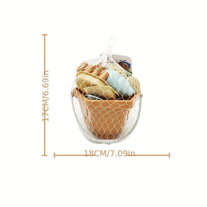 Beach Toys For Kids 19-Piece Set Sand Toys Bucket Can Rake Shovel Molds & Bag