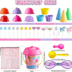 Kids Beach Toys Set Sand Bucket Shovels Collapsible Sand Toys with Bag