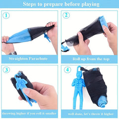 4pcs Parachute Toys Outdoor Flying Toys Parachute Jumping