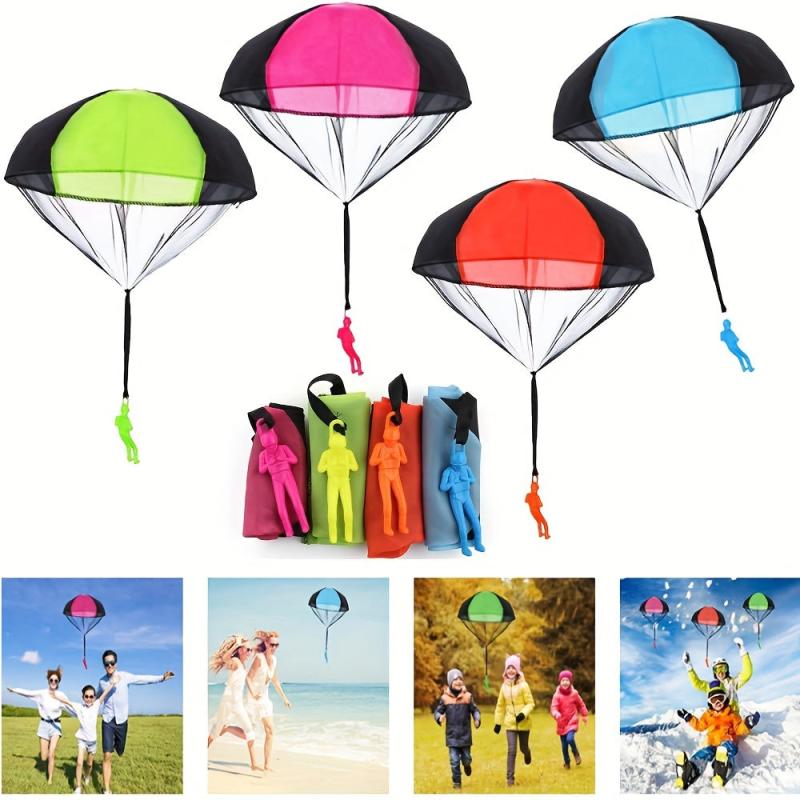 4pcs Parachute Toys Outdoor Flying Toys Parachute Jumping