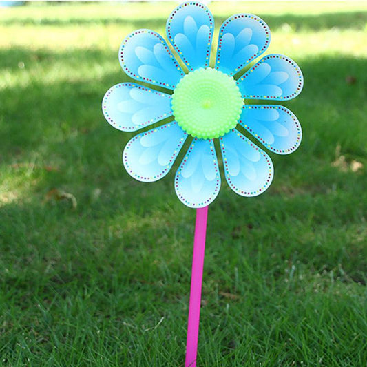 5pcs Children's Sun Flower Plastic Windmill Traditional Toys
