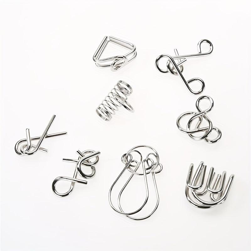 Metal Wire Puzzle Game Set Iron Chains Unlock Interlocking Games
