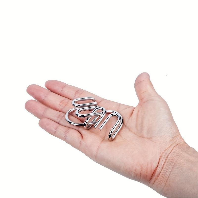 Metal Wire Puzzle Game Set Iron Chains Unlock Interlocking Games