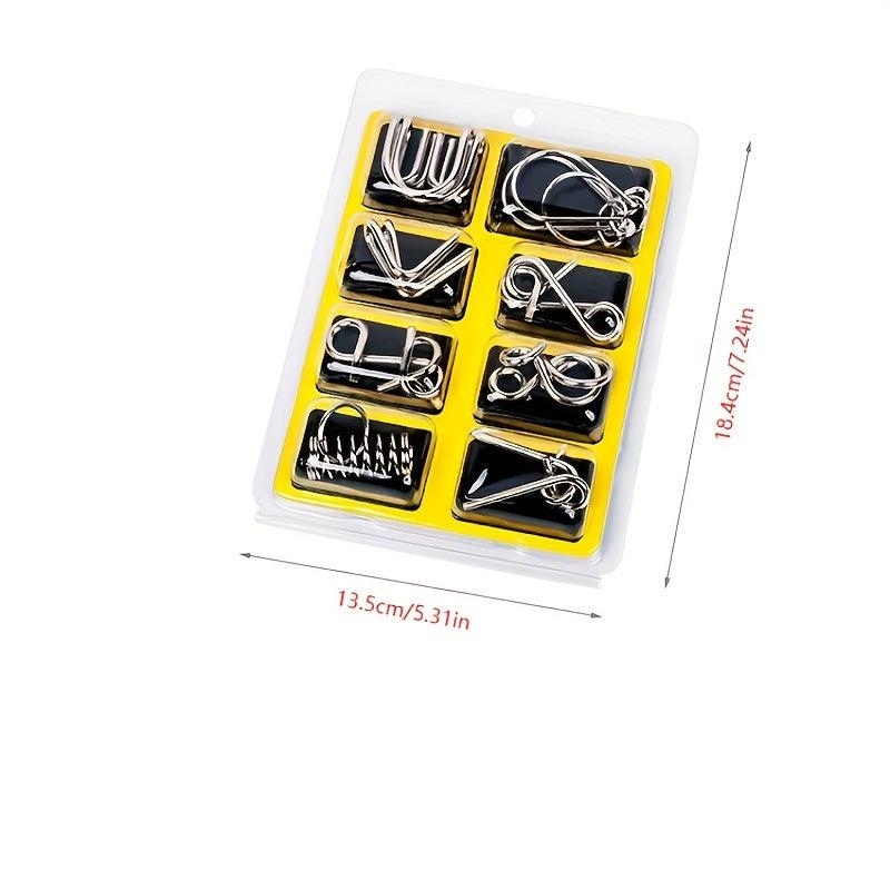 Metal Wire Puzzle Game Set Iron Chains Unlock Interlocking Games