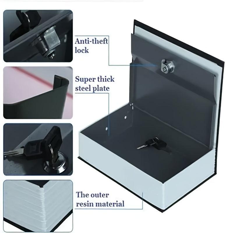 Hidden Book Safe with Lock Secret Security Stash PASSWORD