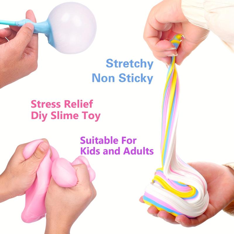 2pcs Cotton Mud & Slime Set in Pink Color for Kids