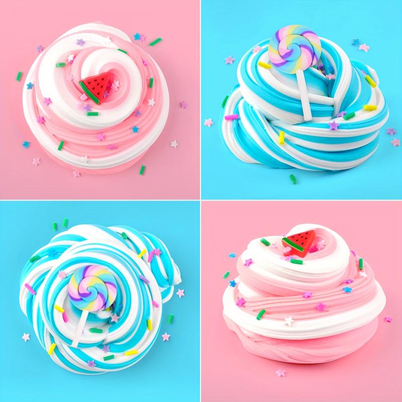 2pcs Cotton Mud & Slime Set in Pink Color for Kids