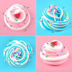 2pcs Cotton Mud & Slime Set in Pink Color for Kids