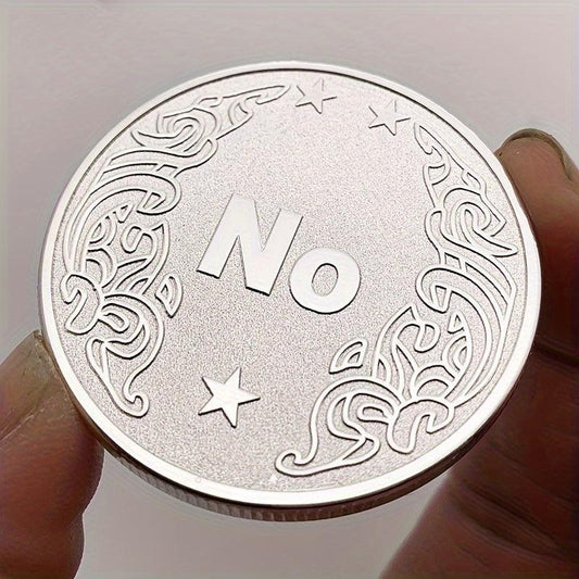 Decision Coin YES NO Magic Coin Toy Coin Lucky Coin Metal Crafts