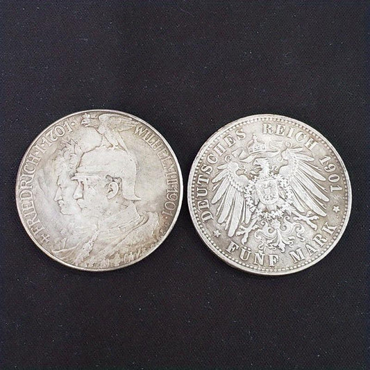 1901 Skeleton Challenge Coin Copper & Silvery Plated