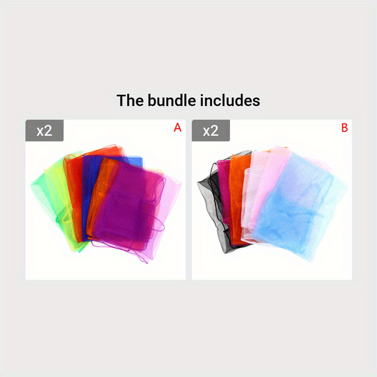 6pcs Colored Sensory Scarves for Baby Juggling Dance Gymnastics