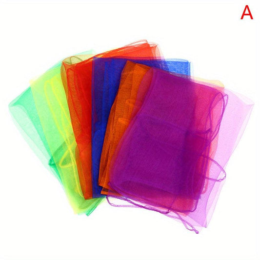 6pcs Colored Sensory Scarves for Baby Juggling Dance Gymnastics
