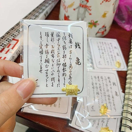 Golden Turtle Tabletop Ornament for Wealth and Good Fortune