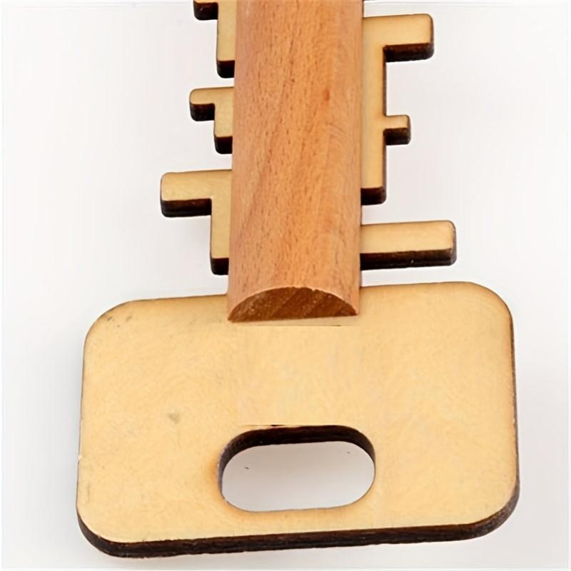 Wooden Toy Unlock Puzzle Key Funny Lock Toys