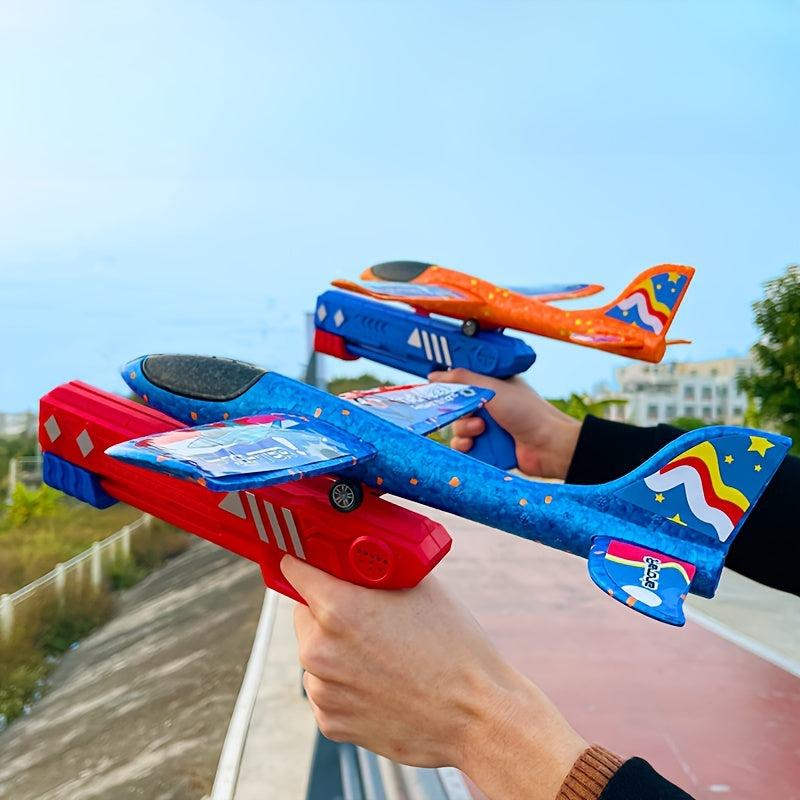 Airplane Launcher Toy Children Bubble Catapult Plane Catapult Gun