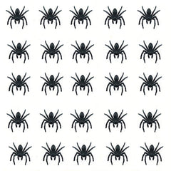 Pack of 50 Plastic Spiders for Realistic Halloween Decor