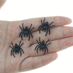 Pack of 50 Plastic Spiders for Realistic Halloween Decor