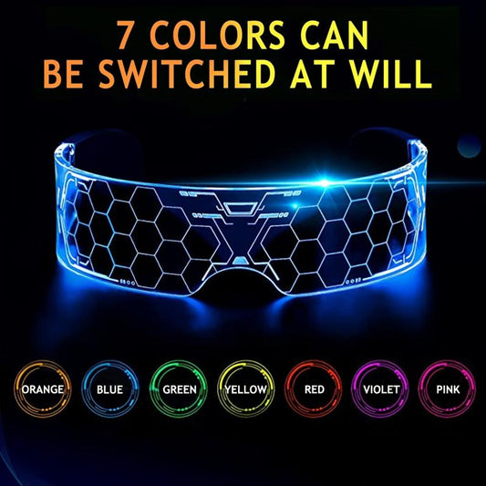 Futuristic LED Glasses for Kids' Christmas & Music Festivals