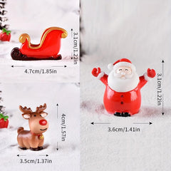4pcs Mini Santa Clause Xmas Micro Landscape Ornaments