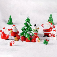 4pcs Mini Santa Clause Xmas Micro Landscape Ornaments