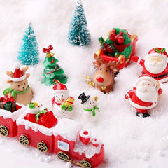4pcs Mini Santa Clause Xmas Micro Landscape Ornaments