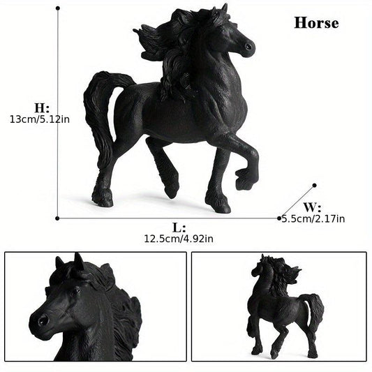 American Clydesdale Horse Action Figures PVC Figurines for Kids