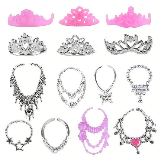 40pcs Girls' Doll Clothes Shoes Replacement Toy Accessories Princess Dress Skirt