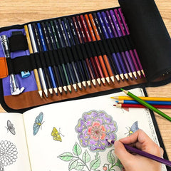 50pcs Coloring Pencils Set with Canvas Bag