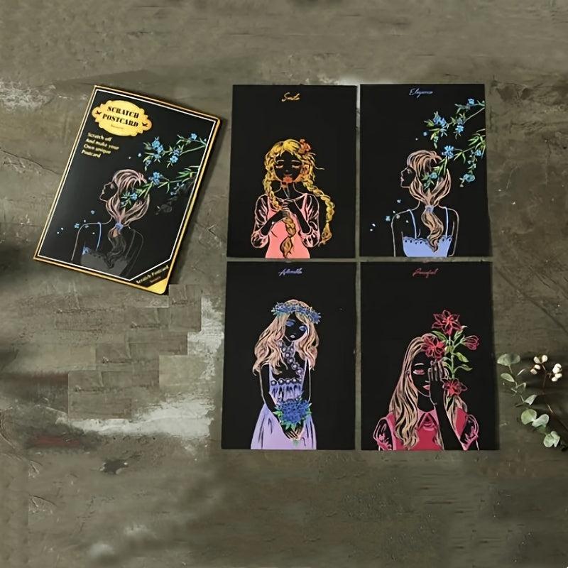 4pcs Scratch Art For Kids Scratch Paper Rainbow Scratch Paper For Kids