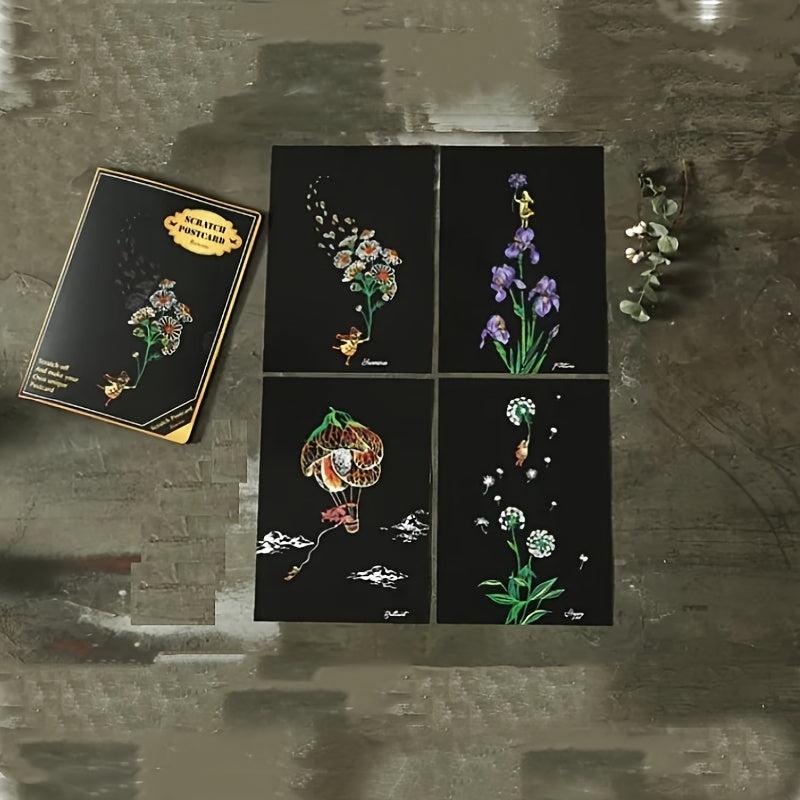 4pcs Scratch Art For Kids Scratch Paper Rainbow Scratch Paper For Kids