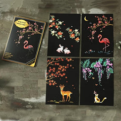 4pcs Scratch Art For Kids Scratch Paper Rainbow Scratch Paper For Kids