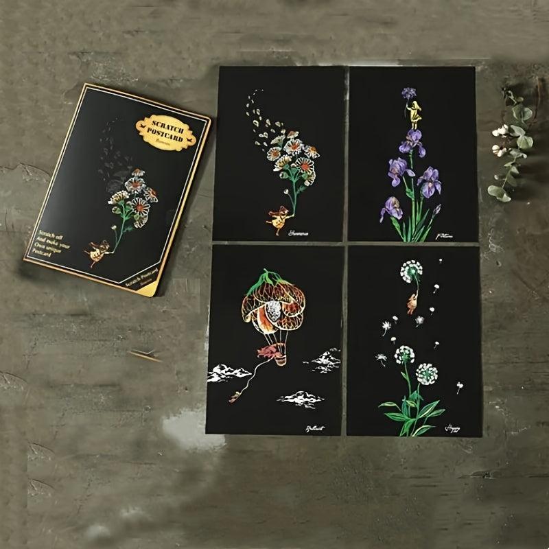 4pcs Scratch Art For Kids Scratch Paper Rainbow Scratch Paper For Kids