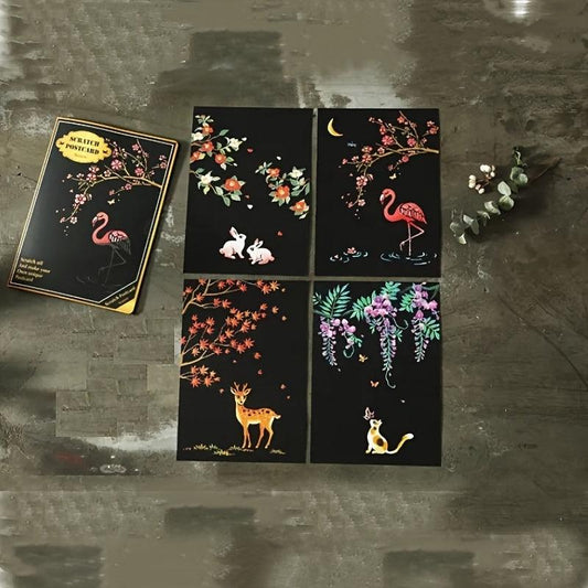 4pcs Scratch Art For Kids Scratch Paper Rainbow Scratch Paper For Kids
