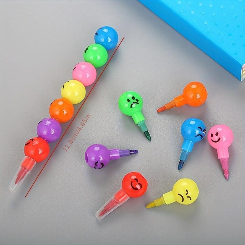 5pcs Sugar Gourd Wax Pens No Sharpening Pencils
