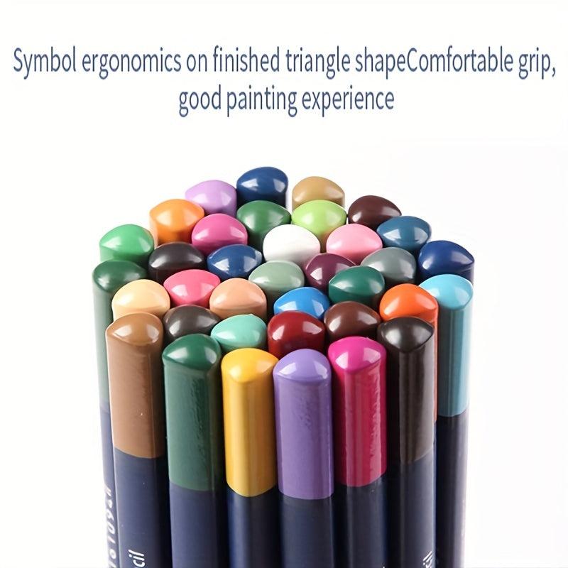72Pcs Water Soluble Colored Pencils Set with Iron Case