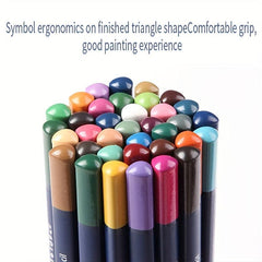 72Pcs Water Soluble Colored Pencils Set with Iron Case