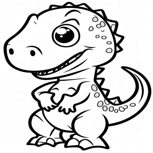 Dinosaur Coloring Book for Kids, Holiday Party Gift, 30 Pages
