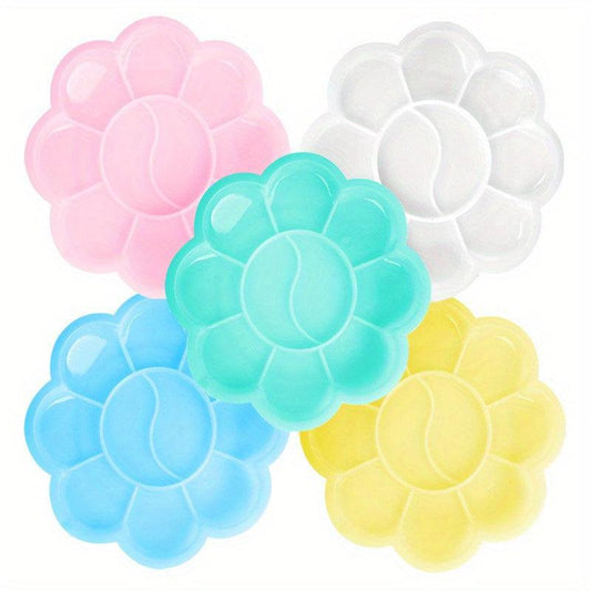 Plastic Painting Palettes Watercolor Gouache Plum Blossom Art Palettes