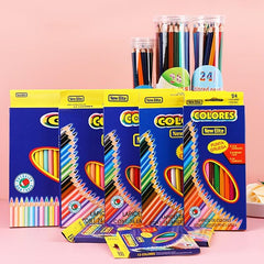 Children's Colored Pencils Set, 24pcs School Supplies