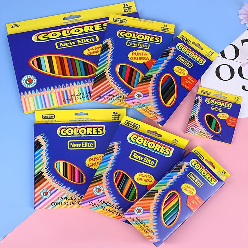 Children's Colored Pencils Set, 24pcs School Supplies