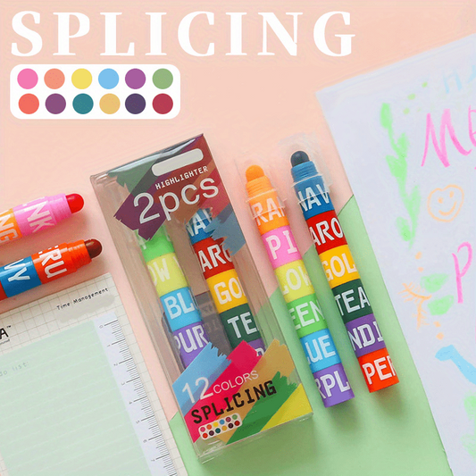 Vintage Fluorescent Markers Set of 12 for Students