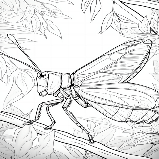 Insect Themed Coloring Book for Kids - Halloween Fun!