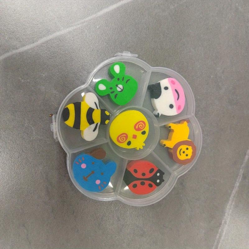 7pcs Plum Boxed Kids Learning & Painting Toys Stationery Erasers