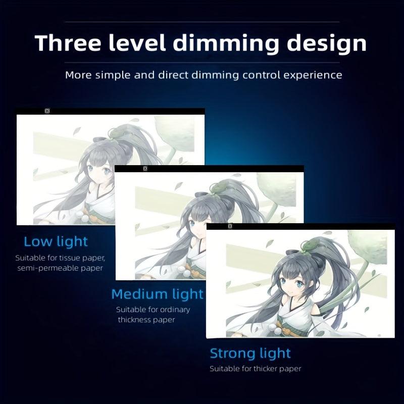 LED Dimming Copy Desk Anime Painting Board LED Tracing Pad