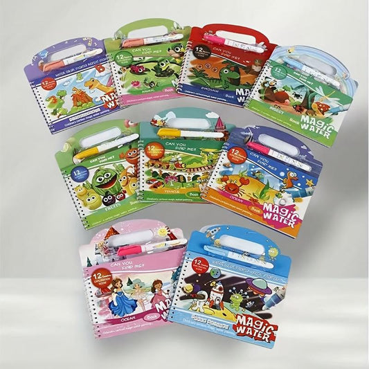Kids Portable Water Painting Book, Dinosaur Princess Theme