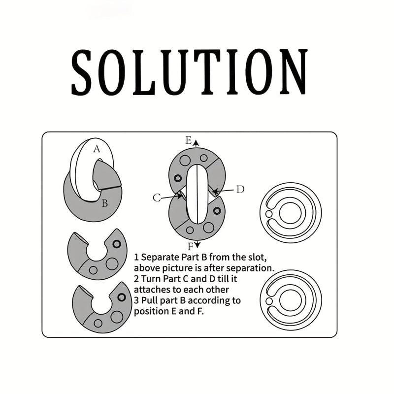 Metal Puzzle Lock Puzzle Retro Educational Toy