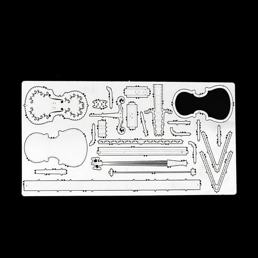 Violin 3D Metal Stereo Puzzle Model Toy Mini Musical Instrument Ornaments