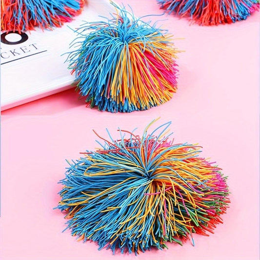 3pcs Rubber Band Shuttlecock Sports Toy Outdoor Throwing And Kicking