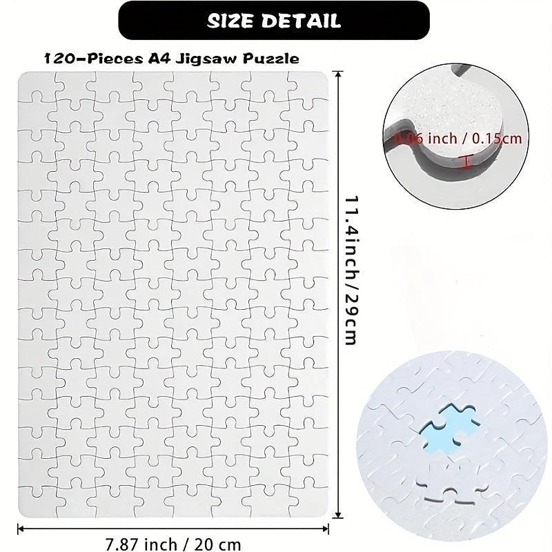 Sublimation Blank Puzzles 120pcs A4 Jigsaw Puzzle Blank Puzzles